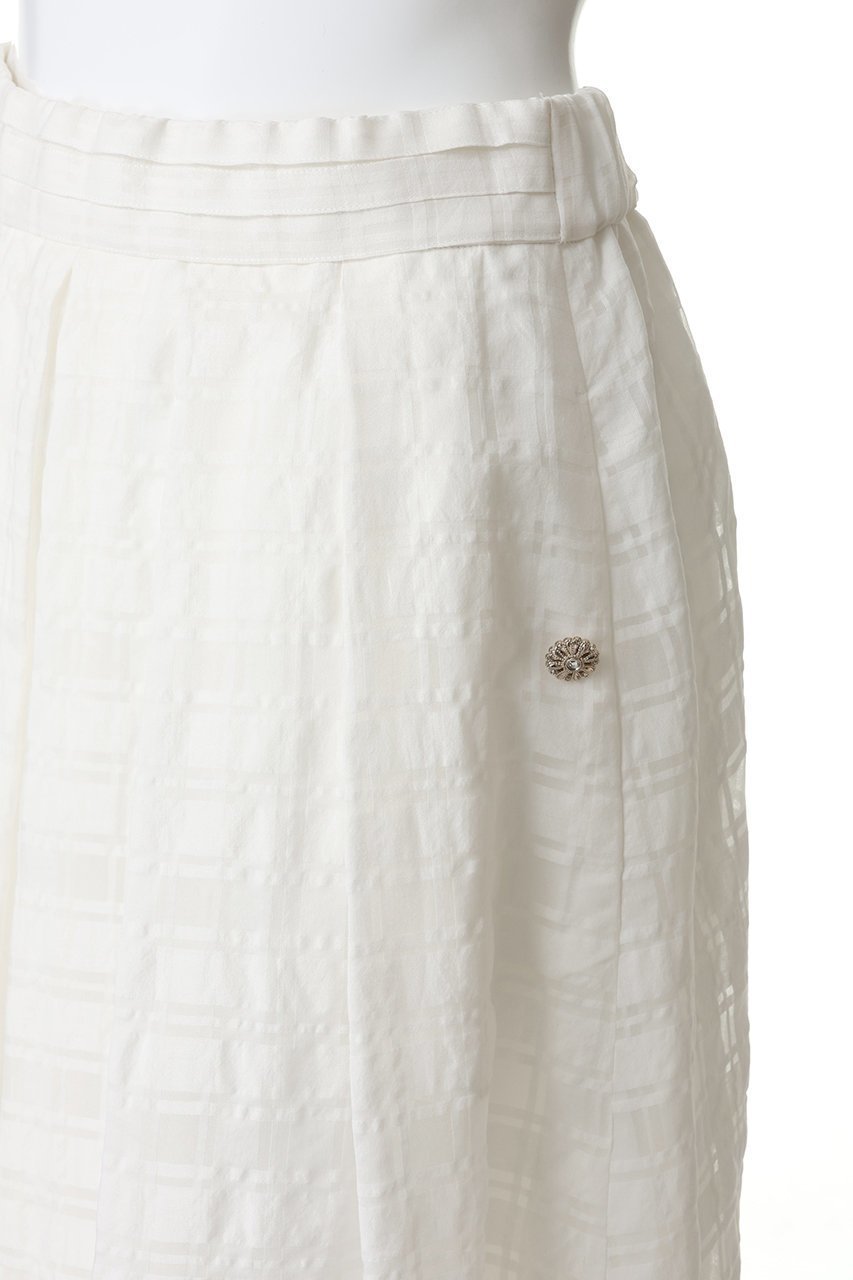 【エムダブリュー/MW】のコットンシルク チェック スカート 人気、トレンドファッション・服の通販 founy(ファニー) 　ファッション　Fashion　レディースファッション　Fashion for Women　スカート　Skirts　ロングスカート　Long Skirts / Maxi & Midi Skirts　シルク　Silk, 100% Silk　チェック　Check, Plaid, Tartan　フレア　Flare, Flared　ロング　Long, Long-Length　エレガント 上品　Elegant　other-5|ID: prp329100004851254 ipo3291000000035883450