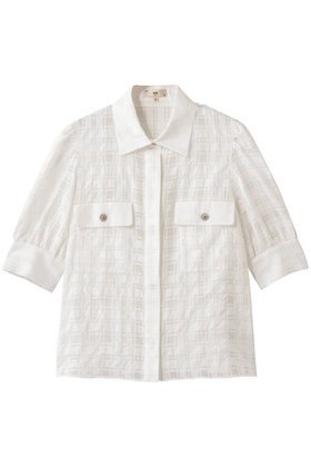 【エムダブリュー/MW】 コットンシルク チェック ブラウス人気、トレンドファッション・服の通販 founy(ファニー) ファッション Fashion レディースファッション Fashion for Women トップス・カットソー Cut & Sew Tops シャツ・ブラウス・オフィスカジュアル Elegant Blouses & Button-Ups ショート Short, Short Length シルク Silk, 100% Silk スリーブ Sleeve, Long Sleeve / Short Sleeve チェック Check, Plaid, Tartan バランス Balance, Style Balance フレア Flare, Flared 新作・新入荷 New Arrivals / New In |ID:prp329100004851255