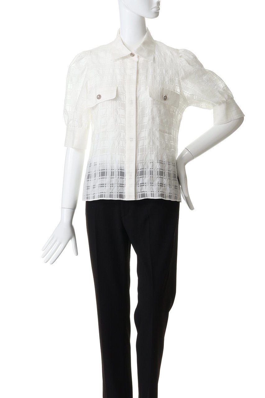 【エムダブリュー/MW】のコットンシルク チェック ブラウス 人気、トレンドファッション・服の通販 founy(ファニー) ファッション Fashion レディースファッション Fashion for Women トップス・カットソー Cut & Sew Tops シャツ・ブラウス・オフィスカジュアル Elegant Blouses & Button-Ups ショート Short, Short Length シルク Silk, 100% Silk スリーブ Sleeve, Long Sleeve / Short Sleeve チェック Check, Plaid, Tartan バランス Balance, Style Balance フレア Flare, Flared other-2|ID: prp329100004851255 ipo3291000000036163390