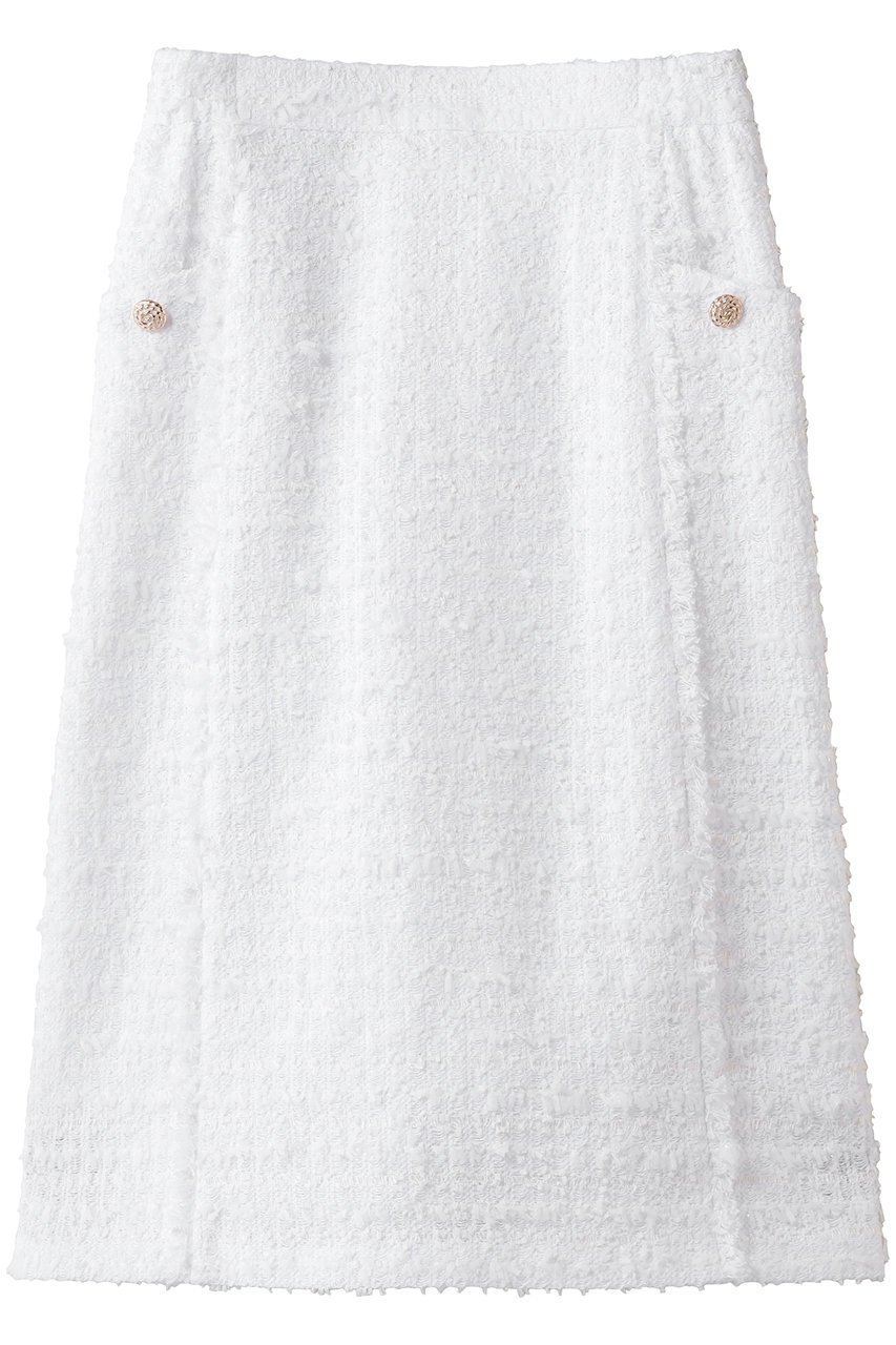【エムダブリュー/MW】のCOTTON TWEED スカート インテリア・キッズ・メンズ・レディースファッション・服の通販 founy(ファニー) 　ファッション　Fashion　レディースファッション　Fashion for Women　スカート　Skirts　ロングスカート　Long Skirts / Maxi & Midi Skirts　おすすめ　Recommended / Our Picks　シンプル　Simple, Minimal　ジャケット　Jacket, Outerwear　セットアップ　Set-Up, Coordinated Outfit　ツイード　Twill, Twill Weave　パッチ　Patch, Appliqué　フォルム　Silhouette, Form　ポケット　Pocket, Pocket Detail　ロング　Long, Long-Length　エレガント 上品　Elegant　新作・新入荷　New Arrivals / New In　ホワイト|ID: prp329100004851261 ipo3291000000035576185