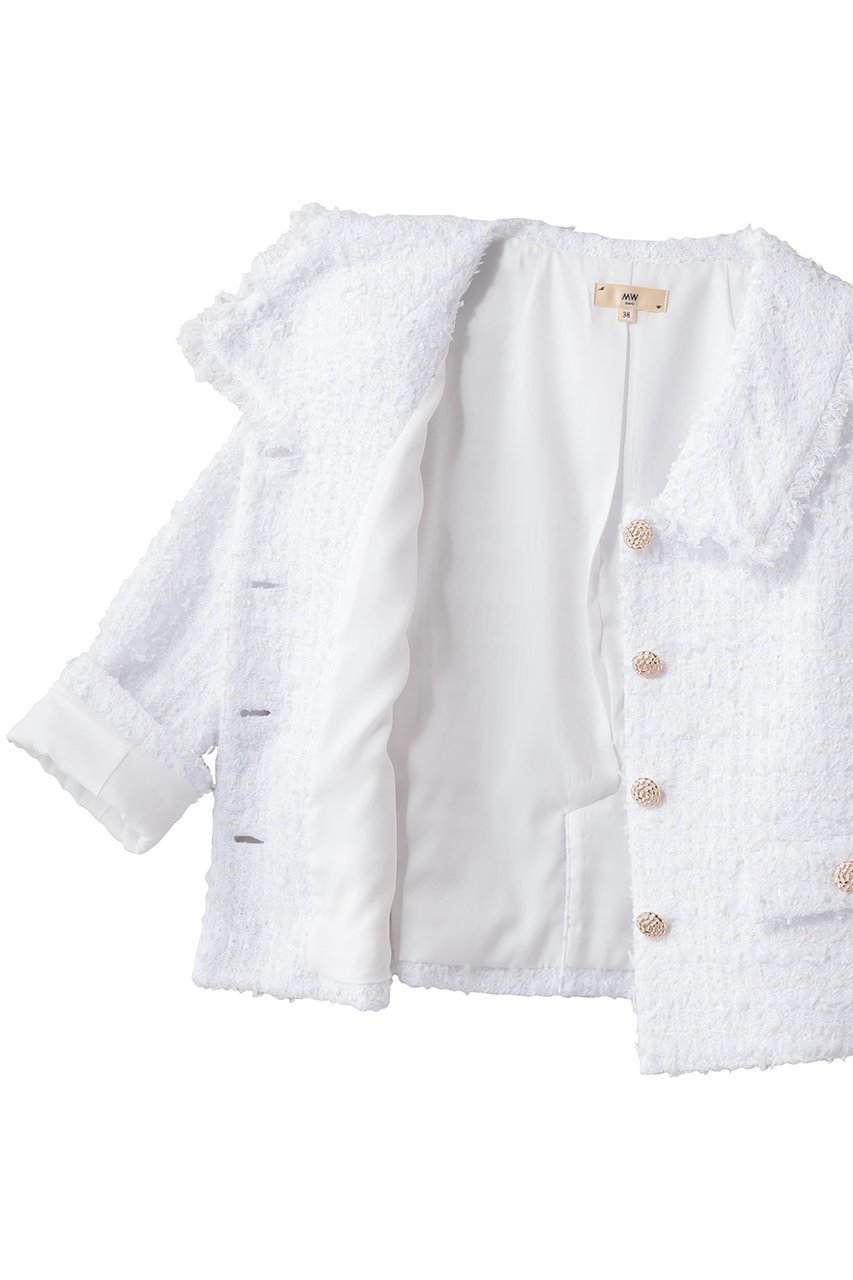 【エムダブリュー/MW】のCOTTON TWEED ジャケット 人気、トレンドファッション・服の通販 founy(ファニー) 　ファッション　Fashion　レディースファッション　Fashion for Women　アウター　Coat / Outerwear Collection　レディースジャケット・軽アウター　Jackets　おすすめ　Recommended / Our Picks　クラシカル　Classical, Vintage-Inspired　ジャケット　Jacket, Outerwear　セットアップ　Set-Up, Coordinated Outfit　ツイード　Twill, Twill Weave　フリンジ　Fringe, Tassel　ボトム　Bottoms, Lower Wear　新作・新入荷　New Arrivals / New In　other-6|ID: prp329100004851262 ipo3291000000035576204