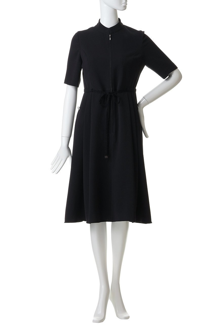 【エムダブリュー/MW】のトリアセテート(J) スタンド カラー ジップ ドレス 人気、トレンドファッション・服の通販 founy(ファニー) 　ファッション　Fashion　レディースファッション　Fashion for Women　ワンピース　Dresses　フォーマル・パーティードレス・結婚式用ドレス　Elegant & Casual Dresses　チュニック　Tunic Tops & Dresses　ジップ　Zip, Zipper　スタンド　Stand Collar, Upright Stand　チュニック　Tunic, Long Top　ドレス　Dress, One-Piece　バランス　Balance, Style Balance　フォルム　Silhouette, Form　フォーマル　Formal, Dressy　フロント　Front, Front Design　リボン　Ribbon, Bow　ロング　Long, Long-Length　エレガント 上品　Elegant　other-2|ID: prp329100004851263 ipo3291000000036163442