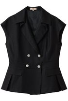 【エムダブリュー/MW】のトリアセテート(NL) ノースリーブ ダブル ジャケット ブラック|ID: prp329100004851264 ipo3291000000036163458