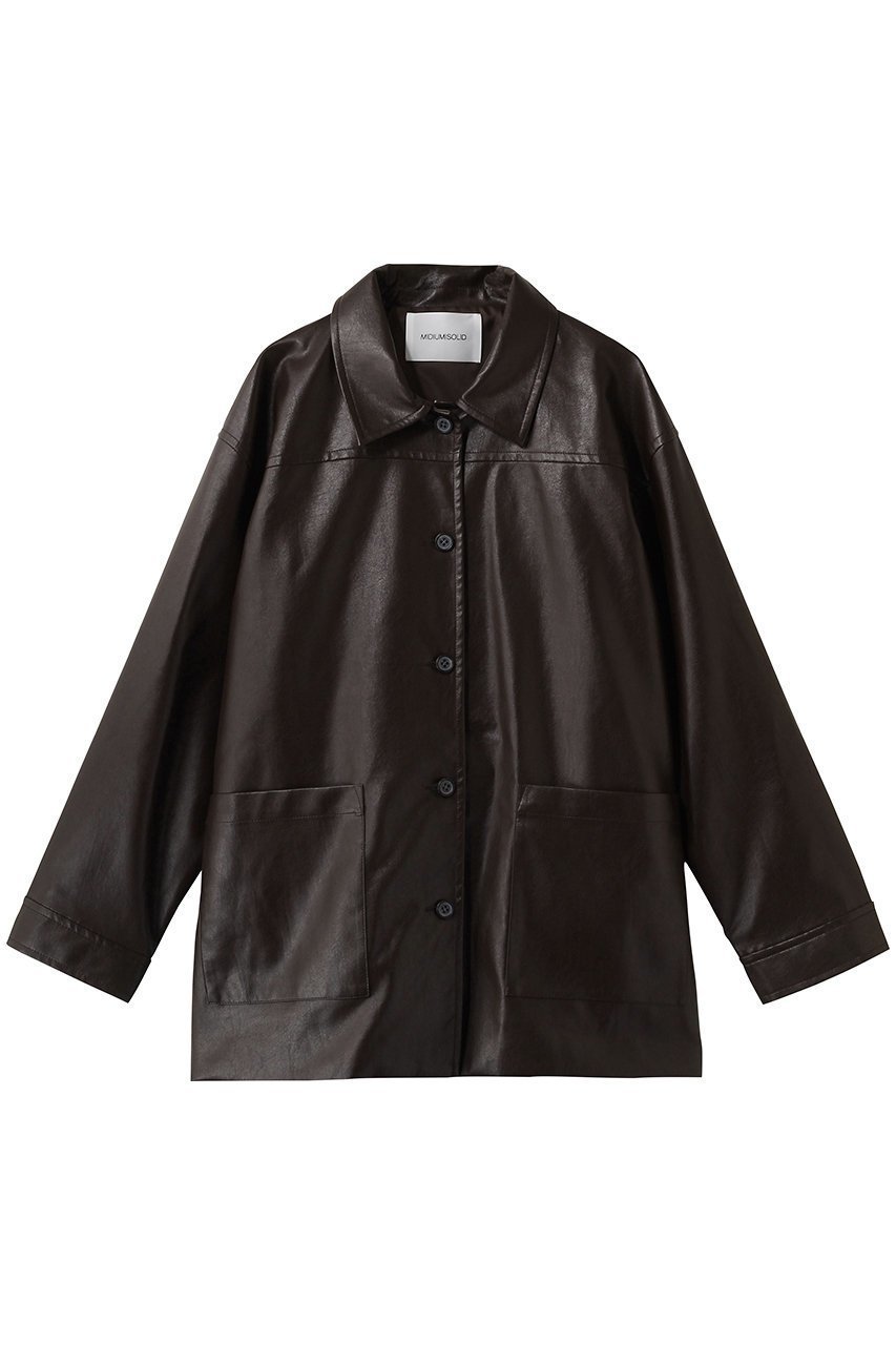【ミディウミソリッド/MIDIUMISOLID】のsynthetic leather over size blouson ブルゾン インテリア・キッズ・メンズ・レディースファッション・服の通販 founy(ファニー) 　ファッション　Fashion　レディースファッション　Fashion for Women　アウター　Coat / Outerwear Collection　レディースジャケット・軽アウター　Jackets　ブルゾンジャケット・スポーティアウター　Blouson Jackets　2026年　2026　エレガント 上品　Elegant　クール　Cool, Chic　シンプル　Simple, Minimal　ジャケット　Jacket, Outerwear　トレンド　Trend, Trending Now　フェミニン　Feminine, Girly　ブルゾン　Blouson, Bomber Jacket　夏　Summer　春　Spring　S/S・春夏　SS, Spring/Summer, Warm Season　brown|ID: prp329100004851273 ipo3291000000035576320