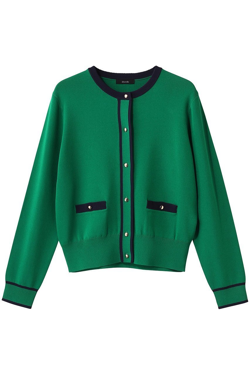 【アルアバイル/allureville】のハイショクポケットクルーカーディガン A インテリア・キッズ・メンズ・レディースファッション・服の通販 founy(ファニー) 　ファッション　Fashion　レディースファッション　Fashion for Women　トップス・カットソー　Cut & Sew Tops　ニット　Knit Tops & Sweaters　カーディガン・羽織り　Layered Style Cardigans　2026年　2026　カーディガン　Cardigan, Knitwear　ジャケット　Jacket, Outerwear　エレガント 上品　Elegant　夏　Summer　春　Spring　S/S・春夏　SS, Spring/Summer, Warm Season　グリーン|ID: prp329100004851277 ipo3291000000035576363