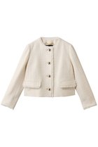 【アルアバイル/allureville】のツィードノーカラージャケット アイボリー|ID: prp329100004851278 ipo3291000000035719122