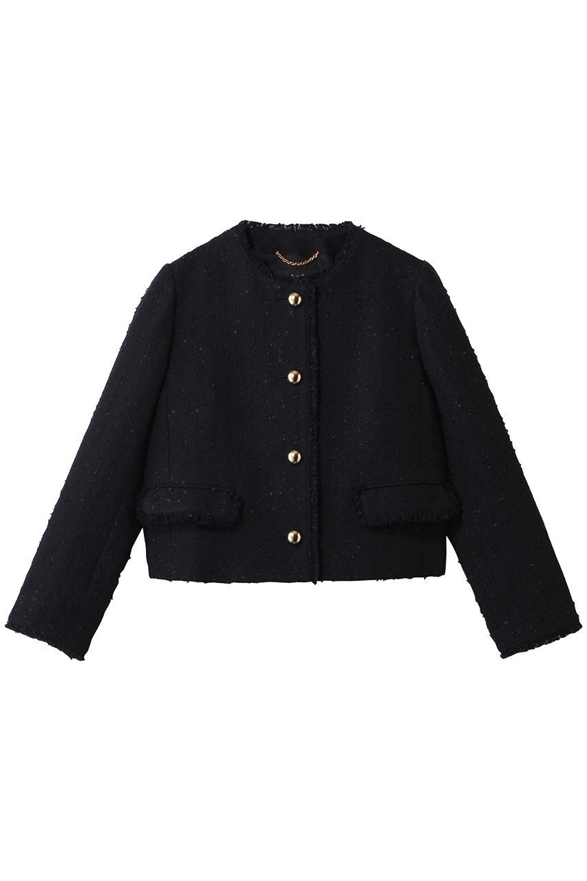 【アルアバイル/allureville】のツィードノーカラージャケット インテリア・キッズ・メンズ・レディースファッション・服の通販 founy(ファニー) 　ファッション　Fashion　レディースファッション　Fashion for Women　アウター　Coat / Outerwear Collection　レディースジャケット・軽アウター　Jackets　ノーカラージャケット / シンプル上品コーデ　Collarless Jackets　コンパクト　Compact, Small Size　ジャケット　Jacket, Outerwear　パーティ　Party, Party Style　再入荷　Restock / Back in Stock　ネイビー|ID: prp329100004851278 ipo3291000000036163583