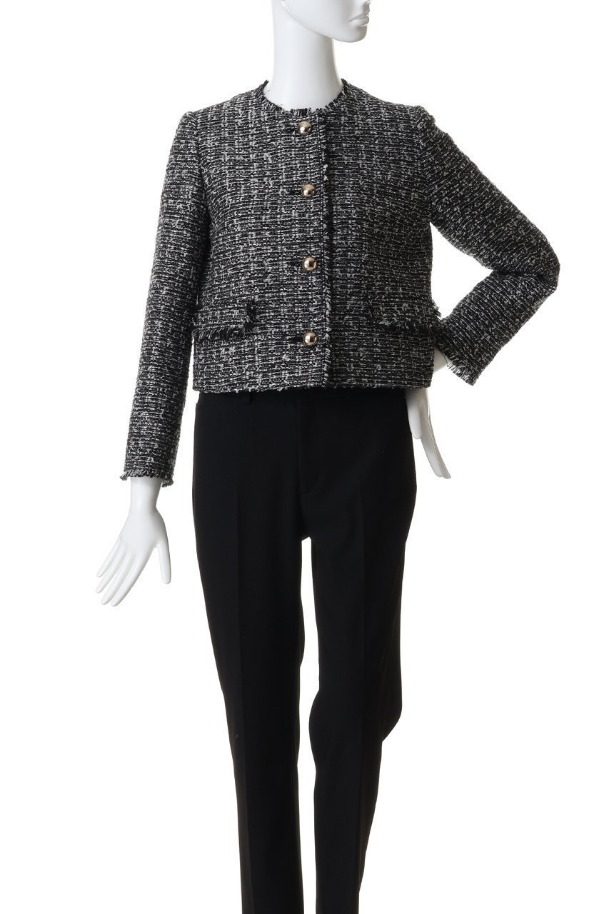 【アルアバイル/allureville】のツィードノーカラージャケット 人気、トレンドファッション・服の通販 founy(ファニー) 　ファッション　Fashion　レディースファッション　Fashion for Women　アウター　Coat / Outerwear Collection　レディースジャケット・軽アウター　Jackets　ノーカラージャケット / シンプル上品コーデ　Collarless Jackets　コンパクト　Compact, Small Size　ジャケット　Jacket, Outerwear　パーティ　Party, Party Style　再入荷　Restock / Back in Stock　other-2|ID: prp329100004851278 ipo3291000000036163586