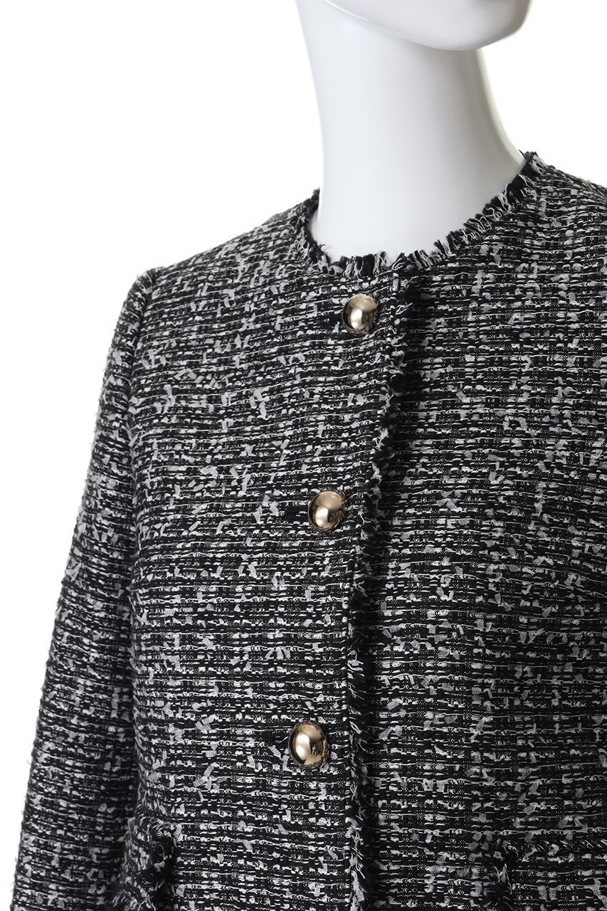 【アルアバイル/allureville】のツィードノーカラージャケット 人気、トレンドファッション・服の通販 founy(ファニー) 　ファッション　Fashion　レディースファッション　Fashion for Women　アウター　Coat / Outerwear Collection　レディースジャケット・軽アウター　Jackets　ノーカラージャケット / シンプル上品コーデ　Collarless Jackets　コンパクト　Compact, Small Size　ジャケット　Jacket, Outerwear　パーティ　Party, Party Style　再入荷　Restock / Back in Stock　other-5|ID: prp329100004851278 ipo3291000000036163592