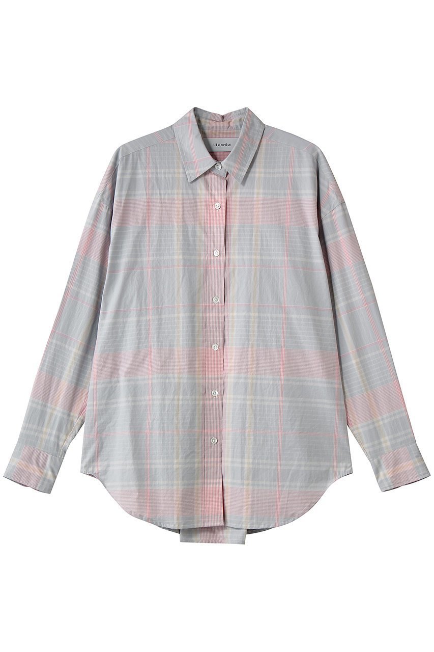 【エリオポール/heliopole】のthe EDITOR シャツ(PALE PLAID) インテリア・キッズ・メンズ・レディースファッション・服の通販 founy(ファニー) 　ファッション　Fashion　レディースファッション　Fashion for Women　トップス・カットソー　Cut & Sew Tops　シャツ・ブラウス・オフィスカジュアル　Elegant Blouses & Button-Ups　2026年　2026　シンプル　Simple, Minimal　スウェット / スエット　Sweatshirt, Sweatwear　スリーブ　Sleeve, Long Sleeve / Short Sleeve　チェック　Check, Plaid, Tartan　ロング　Long, Long-Length　人気　Popular, Best Seller　夏　Summer　定番　Standard, Basic Item　春　Spring　S/S・春夏　SS, Spring/Summer, Warm Season　ブルーチェック|ID: prp329100004851282 ipo3291000000035576457