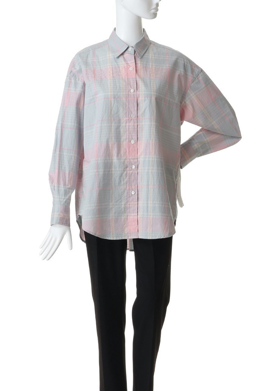 【エリオポール/heliopole】のthe EDITOR シャツ(PALE PLAID) 人気、トレンドファッション・服の通販 founy(ファニー) 　ファッション　Fashion　レディースファッション　Fashion for Women　トップス・カットソー　Cut & Sew Tops　シャツ・ブラウス・オフィスカジュアル　Elegant Blouses & Button-Ups　2026年　2026　シンプル　Simple, Minimal　スウェット / スエット　Sweatshirt, Sweatwear　スリーブ　Sleeve, Long Sleeve / Short Sleeve　チェック　Check, Plaid, Tartan　ロング　Long, Long-Length　人気　Popular, Best Seller　夏　Summer　定番　Standard, Basic Item　春　Spring　S/S・春夏　SS, Spring/Summer, Warm Season　other-2|ID: prp329100004851282 ipo3291000000035576458