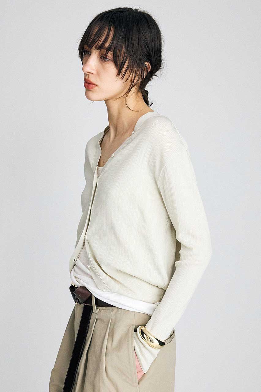 【ブリル/BRILL】のランダムリブカーディガン 人気、トレンドファッション・服の通販 founy(ファニー) 　ファッション　Fashion　レディースファッション　Fashion for Women　トップス・カットソー　Cut & Sew Tops　ニット　Knit Tops & Sweaters　カーディガン・羽織り　Layered Style Cardigans　2026年　2026　カーディガン　Cardigan, Knitwear　ストレッチ　Stretch, Stretchy Fabric　ベーシック　Basic, Essential　ランダム　Random, Irregular　エレガント 上品　Elegant　夏　Summer　春　Spring　S/S・春夏　SS, Spring/Summer, Warm Season　other-3|ID: prp329100004851300 ipo3291000000035576674