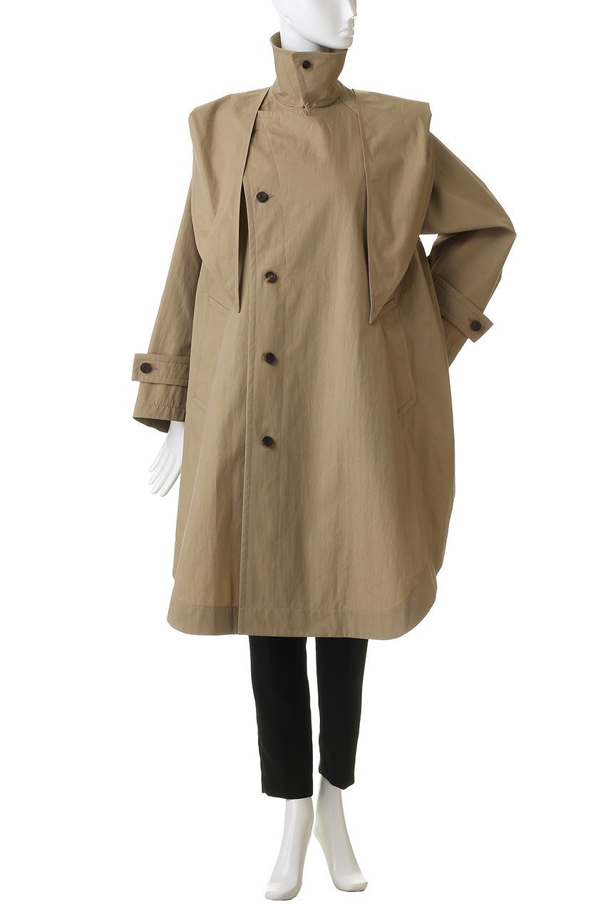 【デパリエ/DEPAREILLE】のギャバジンバルマカーンコート 人気、トレンドファッション・服の通販 founy(ファニー) 　ファッション　Fashion　レディースファッション　Fashion for Women　アウター　Coat / Outerwear Collection　コート・ロングコート・ピーコート　Long Coats, Peacoats & More　アシンメトリー　Asymmetrical Style　ストール　Stole, Wrap　バラクラバ　Balaclava　ロング　Long, Long-Length　other-7|ID: prp329100004851301 ipo3291000000036163767