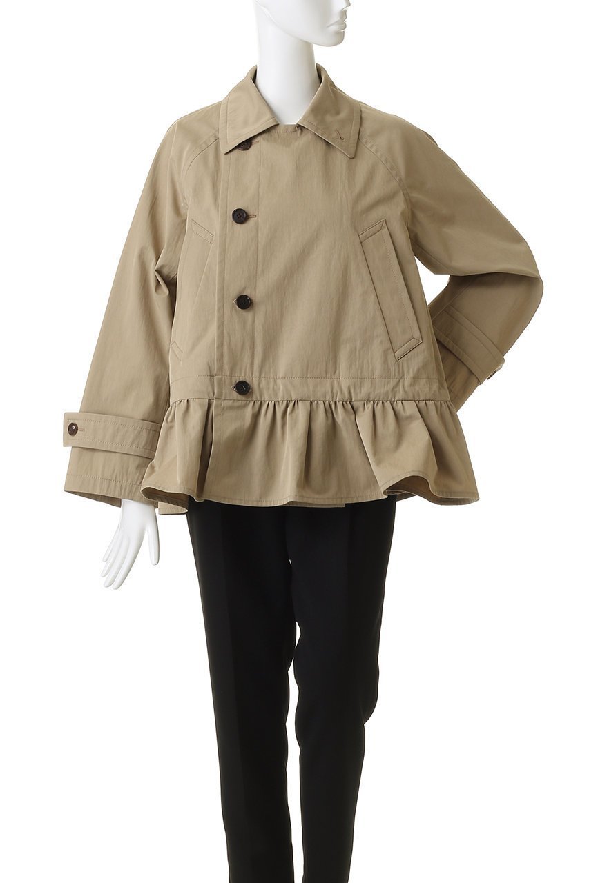 【デパリエ/DEPAREILLE】のギャバジンペプラムショートコート 人気、トレンドファッション・服の通販 founy(ファニー) 　ファッション　Fashion　レディースファッション　Fashion for Women　アウター　Coat / Outerwear Collection　コート・ロングコート・ピーコート　Long Coats, Peacoats & More　2026年　2026　アシンメトリー　Asymmetrical Style　ギャザー　Gathered, Ruffled　ショート　Short, Short Length　スタンド　Stand Collar, Upright Stand　ポケット　Pocket, Pocket Detail　夏　Summer　春　Spring　S/S・春夏　SS, Spring/Summer, Warm Season　other-2|ID: prp329100004851302 ipo3291000000035576699