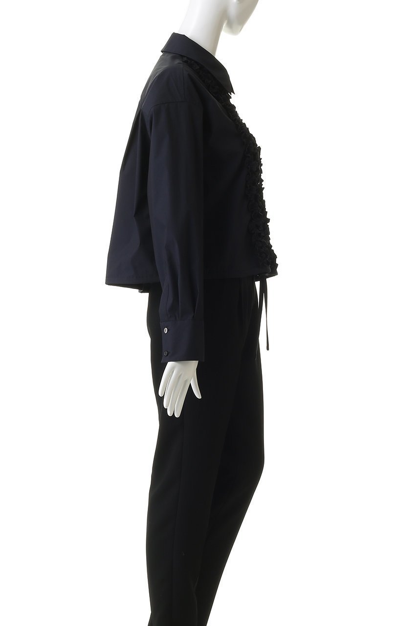 【デパリエ/DEPAREILLE】のコットンタイプライターフリルシャツ 人気、トレンドファッション・服の通販 founy(ファニー) ファッション Fashion レディースファッション Fashion for Women トップス・カットソー Cut & Sew Tops シャツ・ブラウス・オフィスカジュアル Elegant Blouses & Button-Ups スリーブ Sleeve, Long Sleeve / Short Sleeve タイプライター Typewriter Fabric, Crisp Cotton デニム Denim, Jeans Material フリル Frill, Ruffle フレア Flare, Flared フロント Front, Front Design ロング Long, Long-Length other-3|ID: prp329100004851305 ipo3291000000036163793