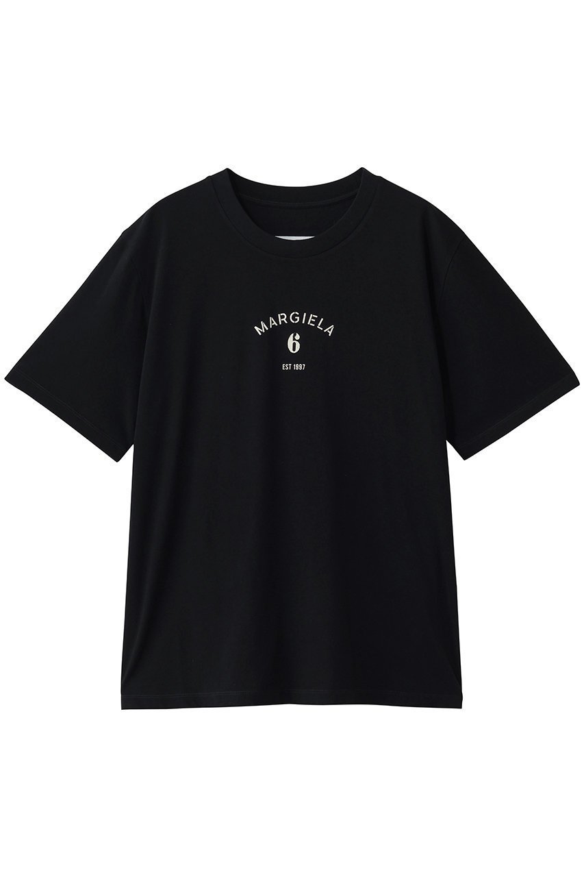 【エムエムシックス メゾンマルジェラ/MM6 Maison Margiela / MEN】の【MEN】ロゴプリントTシャツ インテリア・キッズ・メンズ・レディースファッション・服の通販 founy(ファニー) ファッション Fashion メンズファッション Fashion for Men トップス・カットソー Cut & Sew Tops メンズシャツ Shirts インナー Innerwear カーディガン Cardigan, Knitwear ショート Short, Short Length ジャケット Jacket, Outerwear スリーブ Sleeve, Long Sleeve / Short Sleeve バランス Balance, Style Balance フィット Fit, Slim Fit プリント Print, Printed Pattern ブラック|ID: prp329100004851307 ipo3291000000036371041