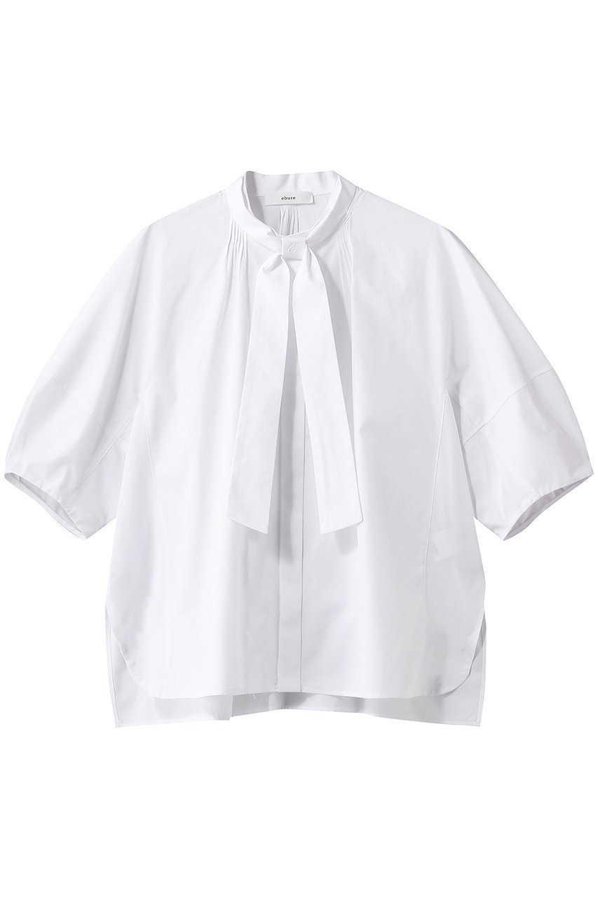 【エブール/ebure】の【2/13 0:00販売開始】ジェームスコットン 5分袖シャツブラウス 人気、トレンドファッション・服の通販 founy(ファニー) 　ファッション　Fashion　レディースファッション　Fashion for Women　トップス・カットソー　Cut & Sew Tops　シャツ・ブラウス・オフィスカジュアル　Elegant Blouses & Button-Ups　2026年　2026　イタリア　Italy　ショート　Short, Short Length　シルク　Silk, 100% Silk　シルケット　Silket, Silky Cotton　シンプル　Simple, Minimal　スリーブ　Sleeve, Long Sleeve / Short Sleeve　エレガント 上品　Elegant　夏　Summer　春　Spring　S/S・春夏　SS, Spring/Summer, Warm Season　 other-1|ID: prp329100004851835 ipo3291000000035609402