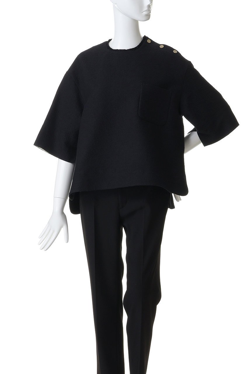 【エブール/ebure】の【2/13 0:00販売開始】ブークレツイード Tブラウス 人気、トレンドファッション・服の通販 founy(ファニー) 　ファッション　Fashion　レディースファッション　Fashion for Women　トップス・カットソー　Cut & Sew Tops　シャツ・ブラウス・オフィスカジュアル　Elegant Blouses & Button-Ups　2026年　2026　ショート　Short, Short Length　ジャカード／ジャガード　Jacquard, Woven Pattern　スリット　Slit, Slit Detail　スリーブ　Sleeve, Long Sleeve / Short Sleeve　セットアップ　Set-Up, Coordinated Outfit　ツイード　Twill, Twill Weave　デニム　Denim, Jeans Material　エレガント 上品　Elegant　夏　Summer　春　Spring　S/S・春夏　SS, Spring/Summer, Warm Season　other-6|ID: prp329100004851837 ipo3291000000035609424