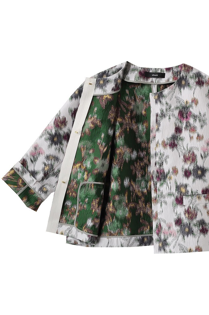 【エブール/ebure】のフェードフラワージャカード ノーカラージャケット 人気、トレンドファッション・服の通販 founy(ファニー) ファッション Fashion レディースファッション Fashion for Women アウター Coat / Outerwear Collection レディースジャケット・軽アウター Jackets ノーカラージャケット / シンプル上品コーデ Collarless Jackets 2026年 2026 ジャカード/ジャガード Jacquard, Woven Pattern ジャケット Jacket, Outerwear デニム Denim, Jeans Material 夏 Summer 春 Spring S/S・春夏 SS, Spring/Summer, Warm Season other-6|ID: prp329100004851843 ipo3291000000036092748