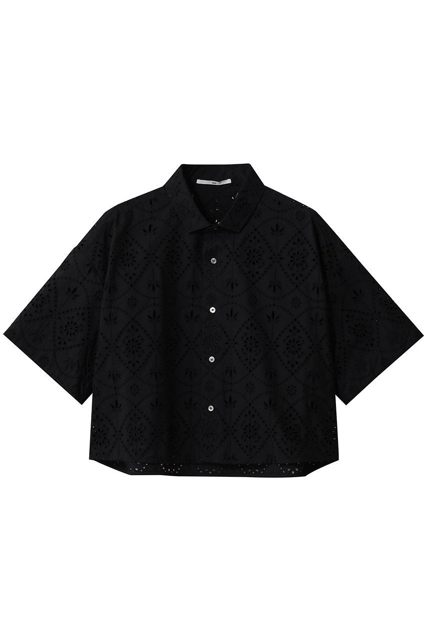 【ティッカ/TICCA】のレース半袖シャツ インテリア・キッズ・メンズ・レディースファッション・服の通販 founy(ファニー) ファッション Fashion レディースファッション Fashion for Women トップス・カットソー Cut & Sew Tops シャツ・ブラウス・オフィスカジュアル Elegant Blouses & Button-Ups 2026年 2026 ショート Short, Short Length スリーブ Sleeve, Long Sleeve / Short Sleeve デニム Denim, Jeans Material バランス Balance, Style Balance フェミニン Feminine, Girly フレア Flare, Flared レース Lace, Lace Fabric 半袖 Short Sleeve, Half Sleeve 夏 Summer 春 Spring S/S・春夏 SS, Spring/Summer, Warm Season ブラック|ID: prp329100004851849 ipo3291000000036025997