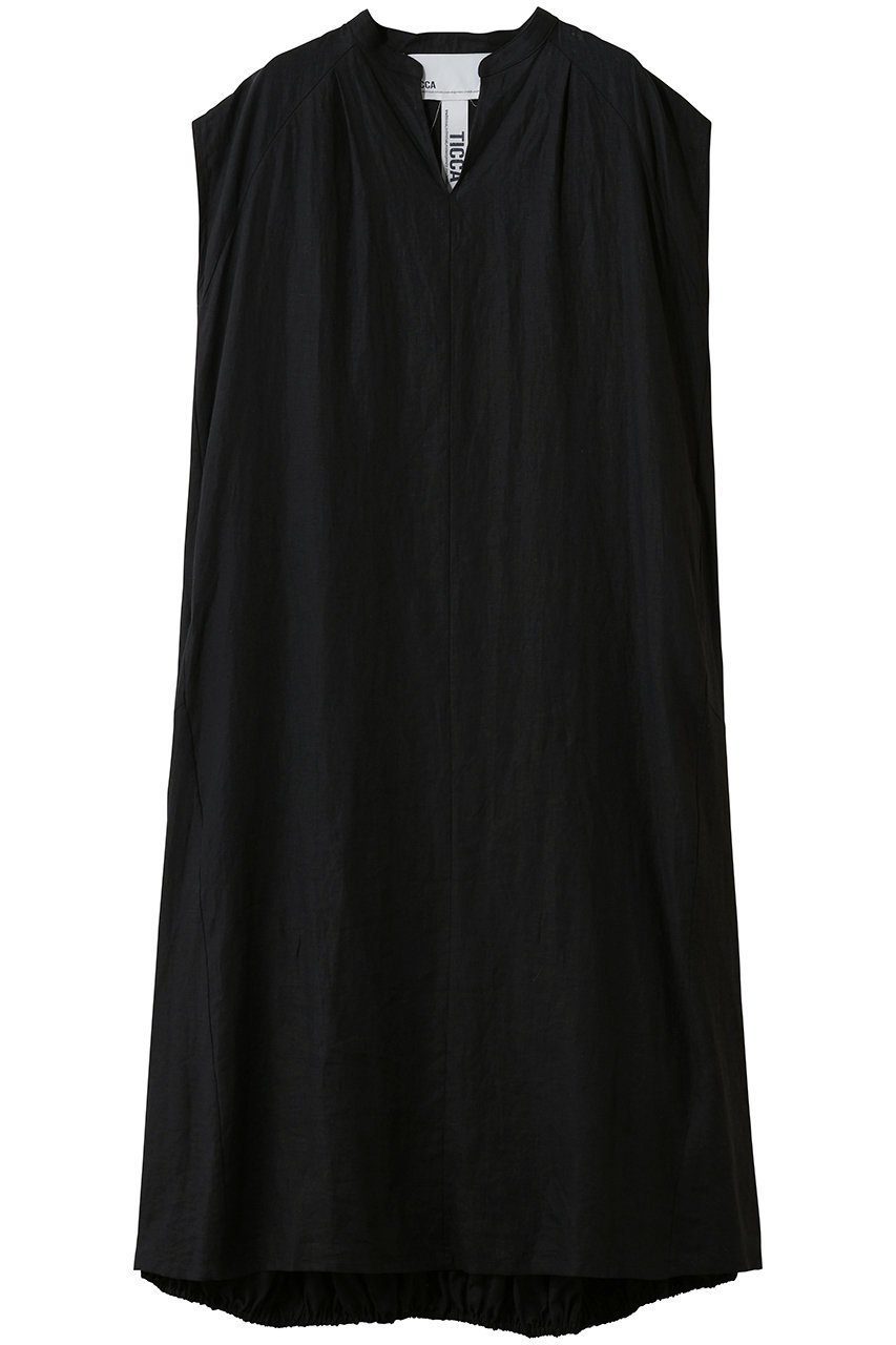 【ティッカ/TICCA】のリネンフレンチスリーブバルーンドレス インテリア・キッズ・メンズ・レディースファッション・服の通販 founy(ファニー) 　ファッション　Fashion　レディースファッション　Fashion for Women　ワンピース　Dresses　フォーマル・パーティードレス・結婚式用ドレス　Elegant & Casual Dresses　チュニック　Tunic Tops & Dresses　2026年　2026　サマー　Summer, Summer Style　シューズ　Shoes, Footwear　スリーブ　Sleeve, Long Sleeve / Short Sleeve　チュニック　Tunic, Long Top　デコルテ　Décolleté, Neckline　ドレス　Dress, One-Piece　バルーン　Balloon, Balloon Silhouette　フェミニン　Feminine, Girly　フレンチ　French, French Style　リネン　Linen, Linen Fabric　ロング　Long, Long-Length　夏　Summer　春　Spring　S/S・春夏　SS, Spring/Summer, Warm Season　ブラック|ID: prp329100004851859 ipo3291000000035609654