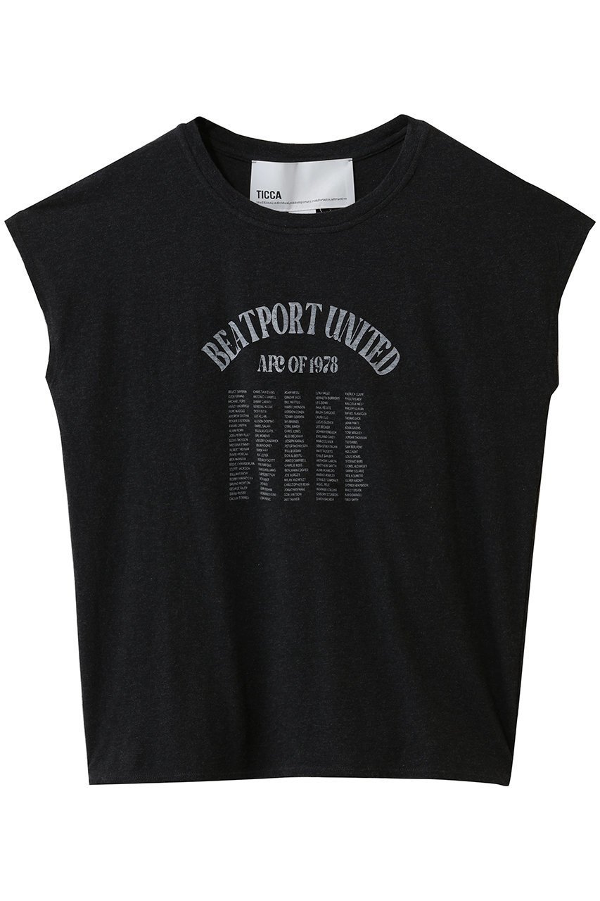 【ティッカ/TICCA】のBEATPORTフレンチTシャツ インテリア・キッズ・メンズ・レディースファッション・服の通販 founy(ファニー) 　ファッション　Fashion　レディースファッション　Fashion for Women　トップス・カットソー　Cut & Sew Tops　シャツ・ブラウス・オフィスカジュアル　Elegant Blouses & Button-Ups　ロングTシャツ・Tシャツ　Longline T-Shirts & Tees　カットソー・ベーシックTシャツ　Cut-and-Sewn Tops / Stretch Tees & Basics　2026年　2026　インナー　Innerwear　ショート　Short, Short Length　ジャケット　Jacket, Outerwear　スリーブ　Sleeve, Long Sleeve / Short Sleeve　フレンチ　French, French Style　フロント　Front, Front Design　夏　Summer　定番　Standard, Basic Item　春　Spring　S/S・春夏　SS, Spring/Summer, Warm Season　チャコールグレー|ID: prp329100004851871 ipo3291000000035609768