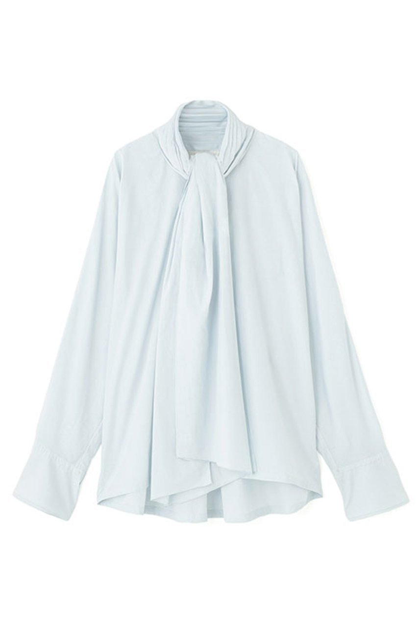 【エトレトウキョウ/ETRE TOKYO】の【SANTE】ボウタイリボンシャツ インテリア・キッズ・メンズ・レディースファッション・服の通販 founy(ファニー) 　ファッション　Fashion　レディースファッション　Fashion for Women　トップス・カットソー　Cut & Sew Tops　シャツ・ブラウス・オフィスカジュアル　Elegant Blouses & Button-Ups　2026年　2026　なめらか　Smooth, Silky Texture　オケージョン　Occasion Wear　カフス　Cuff Design　シルク　Silk, 100% Silk　ジャケット　Jacket, Outerwear　スリーブ　Sleeve, Long Sleeve / Short Sleeve　セットアップ　Set-Up, Coordinated Outfit　セレモニー　Ceremony　ダブル　Double, Double-Breasted　フォーマル　Formal, Dressy　リボン　Ribbon, Bow　ループ　Loop, Loop Knit　ロング　Long, Long-Length　エレガント 上品　Elegant　夏　Summer　春　Spring　S/S・春夏　SS, Spring/Summer, Warm Season　ライトブルー|ID: prp329100004851881 ipo3291000000035609869