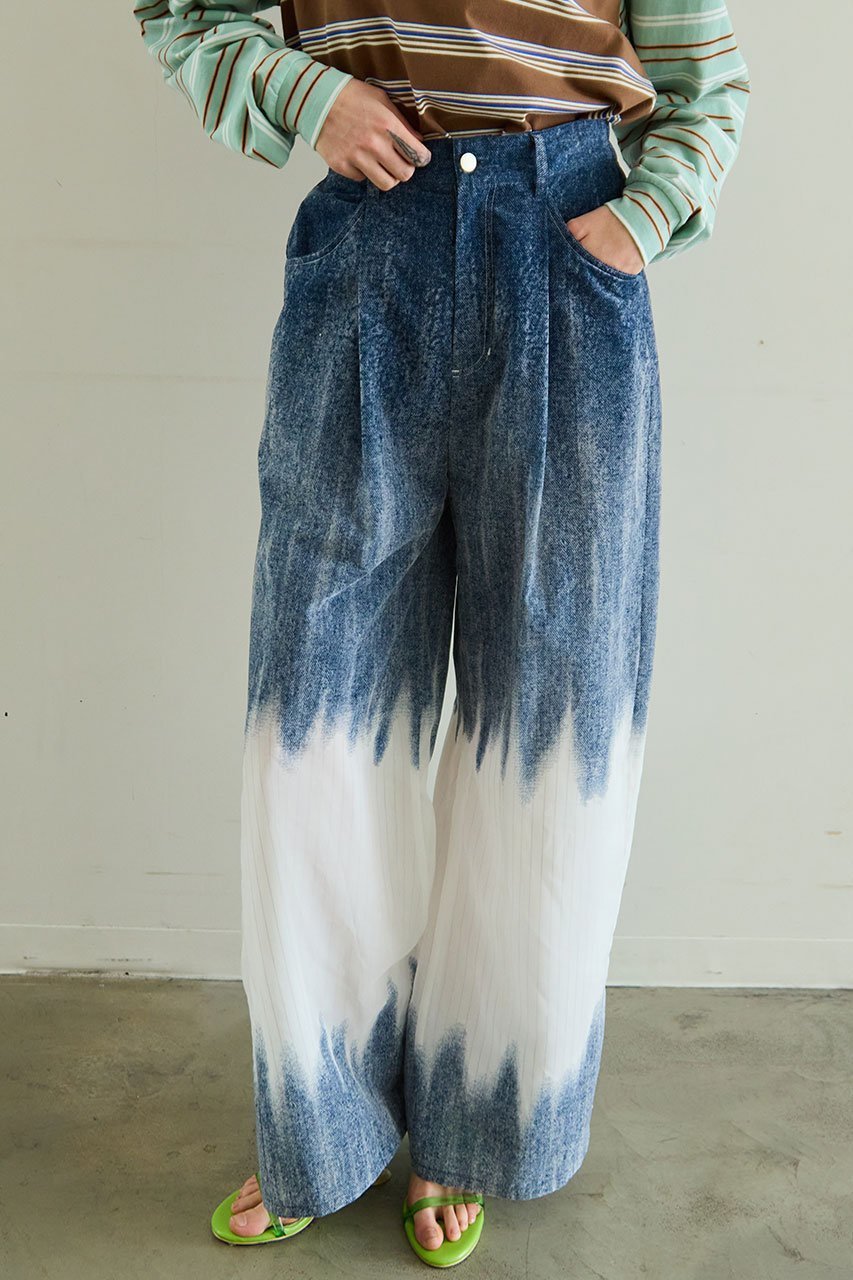 【メゾンスペシャル/MAISON SPECIAL】のFlocky Denim Pants/フロッキーデニムパンツ 人気、トレンドファッション・服の通販 founy(ファニー) 　ファッション　Fashion　レディースファッション　Fashion for Women　パンツ　Pants & Trousers　デニムパンツ・ジーンズ・美脚デニム　Denim Jeans & Pants　2026年　2026　ストライプ　Stripe, Striped Pattern　セットアップ　Set-Up, Coordinated Outfit　デニム　Denim, Jeans Material　夏　Summer　春　Spring　S/S・春夏　SS, Spring/Summer, Warm Season　other-8|ID: prp329100004851883 ipo3291000000035609892