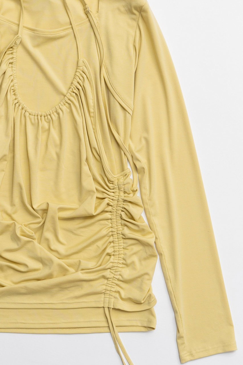 【メゾンスペシャル/MAISON SPECIAL】のHalter Neck Layered Tops/ホルターネックレイヤードトップス 人気、トレンドファッション・服の通販 founy(ファニー) 　ファッション　Fashion　レディースファッション　Fashion for Women　トップス・カットソー　Cut & Sew Tops　シャツ・ブラウス・オフィスカジュアル　Elegant Blouses & Button-Ups　ロングTシャツ・Tシャツ　Longline T-Shirts & Tees　カットソー・ベーシックTシャツ　Cut-and-Sewn Tops / Stretch Tees & Basics　2026年　2026　スリーブ　Sleeve, Long Sleeve / Short Sleeve　ロング　Long, Long-Length　夏　Summer　春　Spring　S/S・春夏　SS, Spring/Summer, Warm Season　other-3|ID: prp329100004851891 ipo3291000000035609968