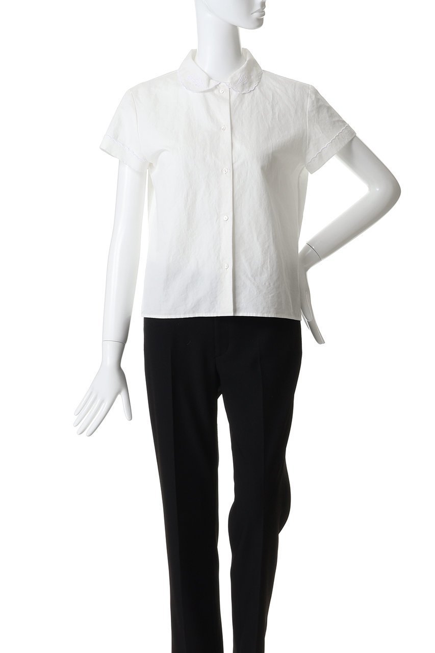 【マディソンブルー/MADISONBLUE】の【2/7 0:00販売開始】ROUND COLLAR H/S SH EMBROIDERY C/LI 刺繍シャツ 人気、トレンドファッション・服の通販 founy(ファニー) 　ファッション　Fashion　レディースファッション　Fashion for Women　トップス・カットソー　Cut & Sew Tops　シャツ・ブラウス・オフィスカジュアル　Elegant Blouses & Button-Ups　2026年　2026　クラシック　Classic, Timeless Style　コンパクト　Compact, Small Size　ショート　Short, Short Length　スリーブ　Sleeve, Long Sleeve / Short Sleeve　リネン　Linen, Linen Fabric　ワッシャー　Washer, Crinkled Finish　夏　Summer　春　Spring　S/S・春夏　SS, Spring/Summer, Warm Season　other-2|ID: prp329100004851900 ipo3291000000035610043