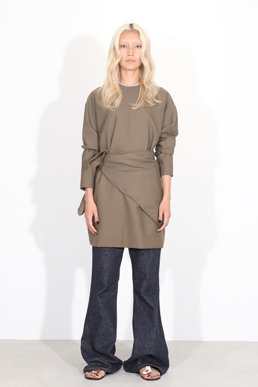 【マディソンブルー/MADISONBLUE】のCREW NECK L/S DRESS W/M クルーネックドレス 人気、トレンドファッション・服の通販 founy(ファニー) 　ファッション　Fashion　レディースファッション　Fashion for Women　ワンピース　Dresses　フォーマル・パーティードレス・結婚式用ドレス　Elegant & Casual Dresses　チュニック　Tunic Tops & Dresses　2026年　2026　なめらか　Smooth, Silky Texture　シンプル　Simple, Minimal　チュニック　Tunic, Long Top　ドレス　Dress, One-Piece　ポケット　Pocket, Pocket Detail　夏　Summer　春　Spring　S/S・春夏　SS, Spring/Summer, Warm Season　other-6|ID: prp329100004851902 ipo3291000000035610066