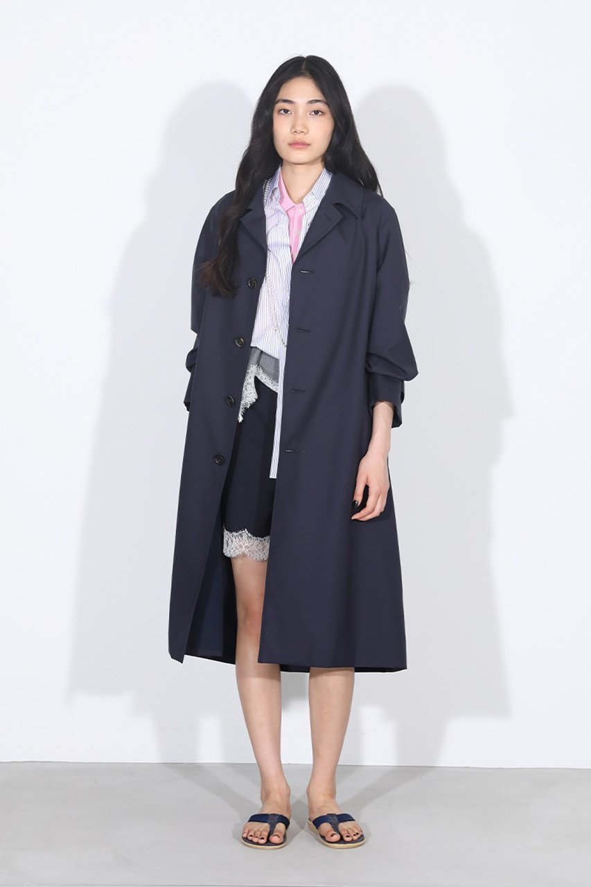 【マディソンブルー/MADISONBLUE】の【2/7 0:00販売開始】SOUTIEN COLLAR COAT W/M ステンカラーコート 人気、トレンドファッション・服の通販 founy(ファニー) 　ファッション　Fashion　レディースファッション　Fashion for Women　アウター　Coat / Outerwear Collection　コート・ロングコート・ピーコート　Long Coats, Peacoats & More　2026年　2026　なめらか　Smooth, Silky Texture　シンプル　Simple, Minimal　ロング　Long, Long-Length　夏　Summer　春　Spring　S/S・春夏　SS, Spring/Summer, Warm Season　other-8|ID: prp329100004851906 ipo3291000000035610105