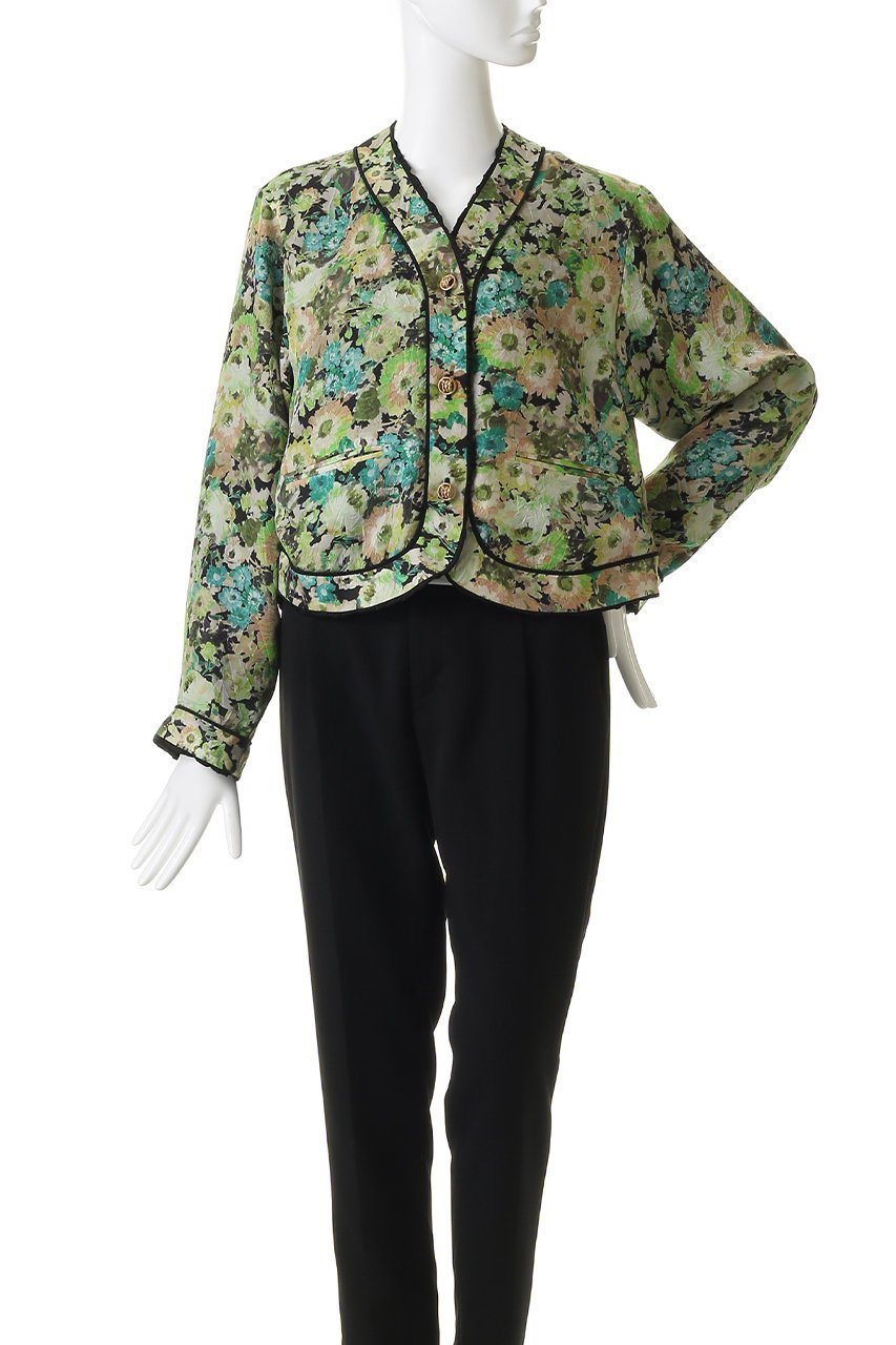 【ルール ロジェット/leur logette】のリバーシブルフラワープリントキュプラジャケット 人気、トレンドファッション・服の通販 founy(ファニー) 　ファッション　Fashion　レディースファッション　Fashion for Women　アウター　Coat / Outerwear Collection　レディースジャケット・軽アウター　Jackets　2026年　2026　ギャザー　Gathered, Ruffled　ジャケット　Jacket, Outerwear　トリミング　Trimming, Decorative Edge　フラワー　Flower, Floral　プリント　Print, Printed Pattern　リバーシブル　Reversible, Two-Sided　夏　Summer　春　Spring　S/S・春夏　SS, Spring/Summer, Warm Season　無地　Plain, Solid Color　other-2|ID: prp329100004851907 ipo3291000000035610109