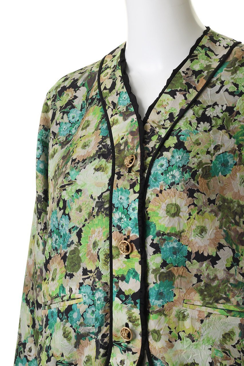 【ルール ロジェット/leur logette】のリバーシブルフラワープリントキュプラジャケット 人気、トレンドファッション・服の通販 founy(ファニー) 　ファッション　Fashion　レディースファッション　Fashion for Women　アウター　Coat / Outerwear Collection　レディースジャケット・軽アウター　Jackets　2026年　2026　ギャザー　Gathered, Ruffled　ジャケット　Jacket, Outerwear　トリミング　Trimming, Decorative Edge　フラワー　Flower, Floral　プリント　Print, Printed Pattern　リバーシブル　Reversible, Two-Sided　夏　Summer　春　Spring　S/S・春夏　SS, Spring/Summer, Warm Season　無地　Plain, Solid Color　other-5|ID: prp329100004851907 ipo3291000000035610112