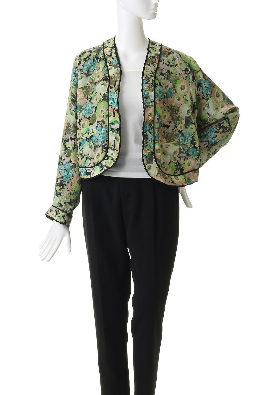 【ルール ロジェット/leur logette】のリバーシブルフラワープリントキュプラジャケット 人気、トレンドファッション・服の通販 founy(ファニー) 　ファッション　Fashion　レディースファッション　Fashion for Women　アウター　Coat / Outerwear Collection　レディースジャケット・軽アウター　Jackets　2026年　2026　ギャザー　Gathered, Ruffled　ジャケット　Jacket, Outerwear　トリミング　Trimming, Decorative Edge　フラワー　Flower, Floral　プリント　Print, Printed Pattern　リバーシブル　Reversible, Two-Sided　夏　Summer　春　Spring　S/S・春夏　SS, Spring/Summer, Warm Season　無地　Plain, Solid Color　other-8|ID: prp329100004851907 ipo3291000000035610115