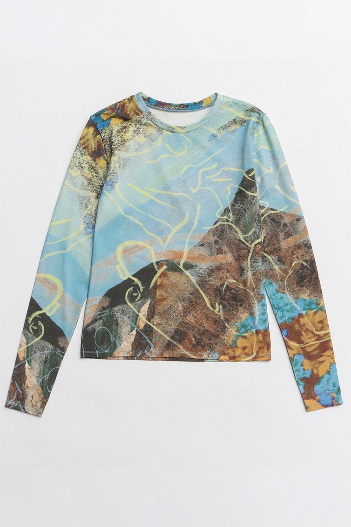 【メゾンスペシャル/MAISON SPECIAL】のImagination Print Tops/イマジネーションプリントトップス インテリア・キッズ・メンズ・レディースファッション・服の通販 founy(ファニー) https://founy.com/ ファッション Fashion レディースファッション Fashion for Women トップス・カットソー Cut & Sew Tops シャツ・ブラウス・オフィスカジュアル Elegant Blouses & Button-Ups ロングTシャツ・Tシャツ Longline T-Shirts & Tees カットソー・ベーシックTシャツ Cut-and-Sewn Tops / Stretch Tees & Basics 2026年 2026 スリーブ Sleeve, Long Sleeve / Short Sleeve プリント Print, Printed Pattern ロング Long, Long-Length 夏 Summer 春 Spring S/S・春夏 SS, Spring/Summer, Warm Season |ID: prp329100004851912 ipo3291000000035610151