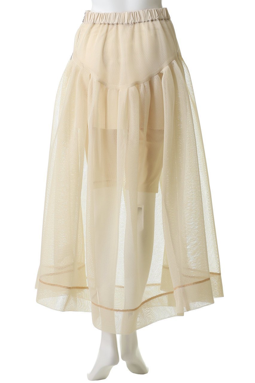【メゾンスペシャル/MAISON SPECIAL】のSponge Mesh Flare Skirt/スポンジメッシュフレアスカート 人気、トレンドファッション・服の通販 founy(ファニー) 　ファッション　Fashion　レディースファッション　Fashion for Women　スカート　Skirts　Aライン・フレアスカート　A-Line & Flared Skirts　ロングスカート　Long Skirts / Maxi & Midi Skirts　メッシュ　Mesh, Net Fabric　ロング　Long, Long-Length　再入荷　Restock / Back in Stock　other-6|ID: prp329100004851915 ipo3291000000036408576