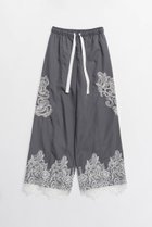 【メゾンスペシャル/MAISON SPECIAL】のStriped Lace Pants/ワイドスカラップレースパンツ GRY(グレー)|ID: prp329100004851918 ipo3291000000035610213