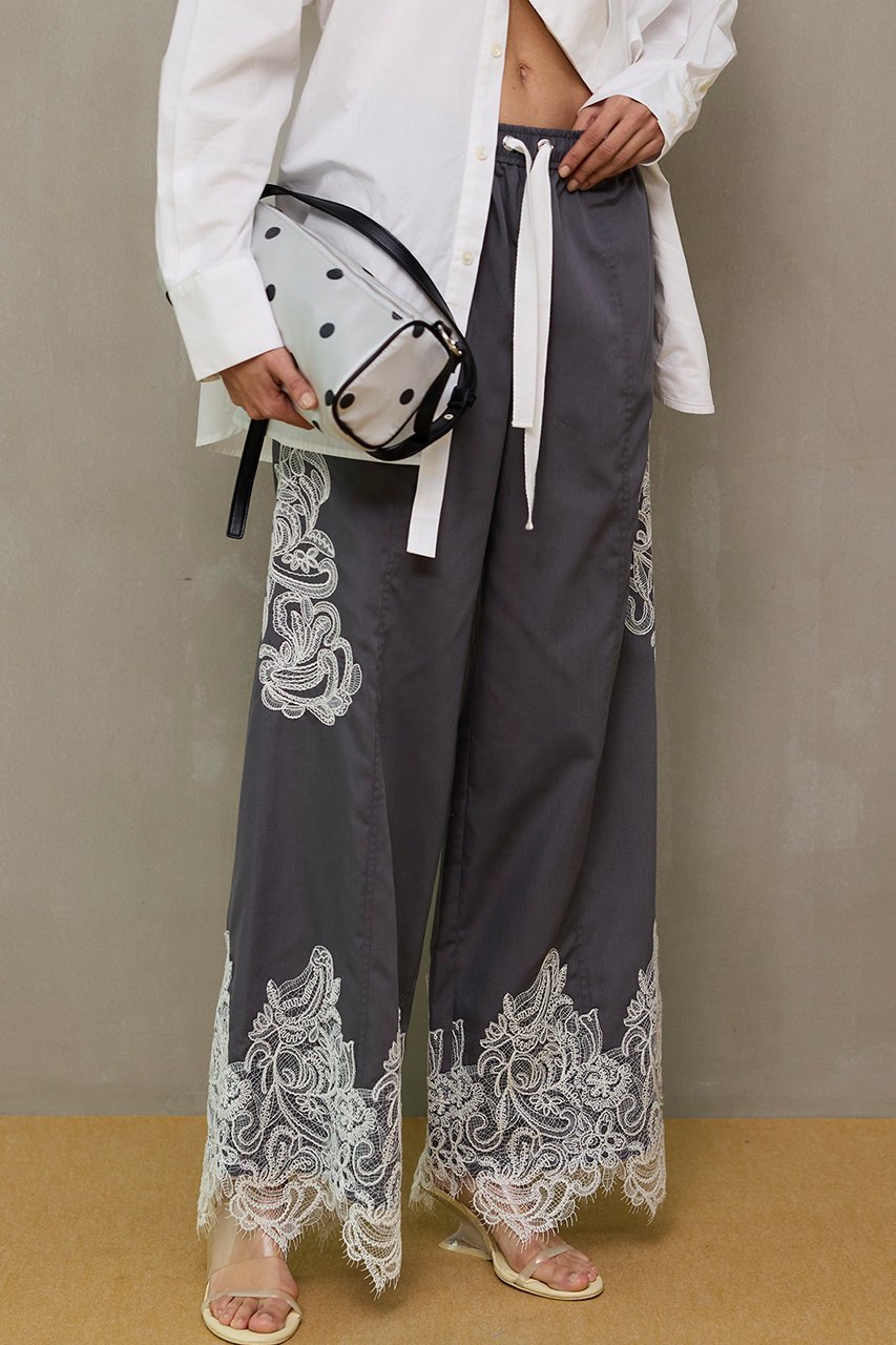 【メゾンスペシャル/MAISON SPECIAL】のStriped Lace Pants/ワイドスカラップレースパンツ 人気、トレンドファッション・服の通販 founy(ファニー) 　ファッション　Fashion　レディースファッション　Fashion for Women　パンツ　Pants & Trousers　2026年　2026　ストライプ　Stripe, Striped Pattern　リラックス　Relax, Relaxed Fit　レース　Lace, Lace Fabric　ワイド　Wide, Wide Fit　夏　Summer　春　Spring　S/S・春夏　SS, Spring/Summer, Warm Season　other-3|ID: prp329100004851918 ipo3291000000035610215