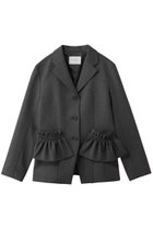 【マノフ/MANOF】のRUFFLE POCKET JACKETアウター 人気、トレンドファッション・服の通販 founy(ファニー) ファッション Fashion レディースファッション Fashion for Women アウター Coat / Outerwear Collection レディースジャケット・軽アウター Jackets 2026年 2026 エレガント 上品 Elegant シェイプ Shape, Slim Fit ジャケット Jacket, Outerwear スラックス Slacks, Dress Pants ダウン Down, Puffer デニム Denim, Jeans Material ポケット Pocket, Pocket Detail ラッフル Ruffle, Frill 夏 Summer 春 Spring S/S・春夏 SS, Spring/Summer, Warm Season thumbnail CHARCOAL|ID: prp329100004851922 ipo3291000000035610243