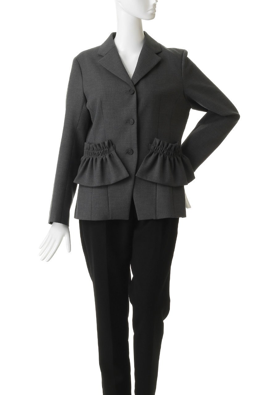 【マノフ/MANOF】のRUFFLE POCKET JACKETアウター 人気、トレンドファッション・服の通販 founy(ファニー) 　ファッション　Fashion　レディースファッション　Fashion for Women　アウター　Coat / Outerwear Collection　レディースジャケット・軽アウター　Jackets　2026年　2026　エレガント 上品　Elegant　シェイプ　Shape, Slim Fit　ジャケット　Jacket, Outerwear　スラックス　Slacks, Dress Pants　ダウン　Down, Puffer　デニム　Denim, Jeans Material　ポケット　Pocket, Pocket Detail　ラッフル　Ruffle, Frill　夏　Summer　春　Spring　S/S・春夏　SS, Spring/Summer, Warm Season　other-2|ID: prp329100004851922 ipo3291000000035610245