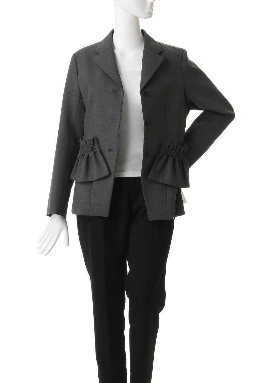 【マノフ/MANOF】のRUFFLE POCKET JACKETアウター 人気、トレンドファッション・服の通販 founy(ファニー) 　ファッション　Fashion　レディースファッション　Fashion for Women　アウター　Coat / Outerwear Collection　レディースジャケット・軽アウター　Jackets　2026年　2026　エレガント 上品　Elegant　シェイプ　Shape, Slim Fit　ジャケット　Jacket, Outerwear　スラックス　Slacks, Dress Pants　ダウン　Down, Puffer　デニム　Denim, Jeans Material　ポケット　Pocket, Pocket Detail　ラッフル　Ruffle, Frill　夏　Summer　春　Spring　S/S・春夏　SS, Spring/Summer, Warm Season　other-7|ID: prp329100004851922 ipo3291000000035610250