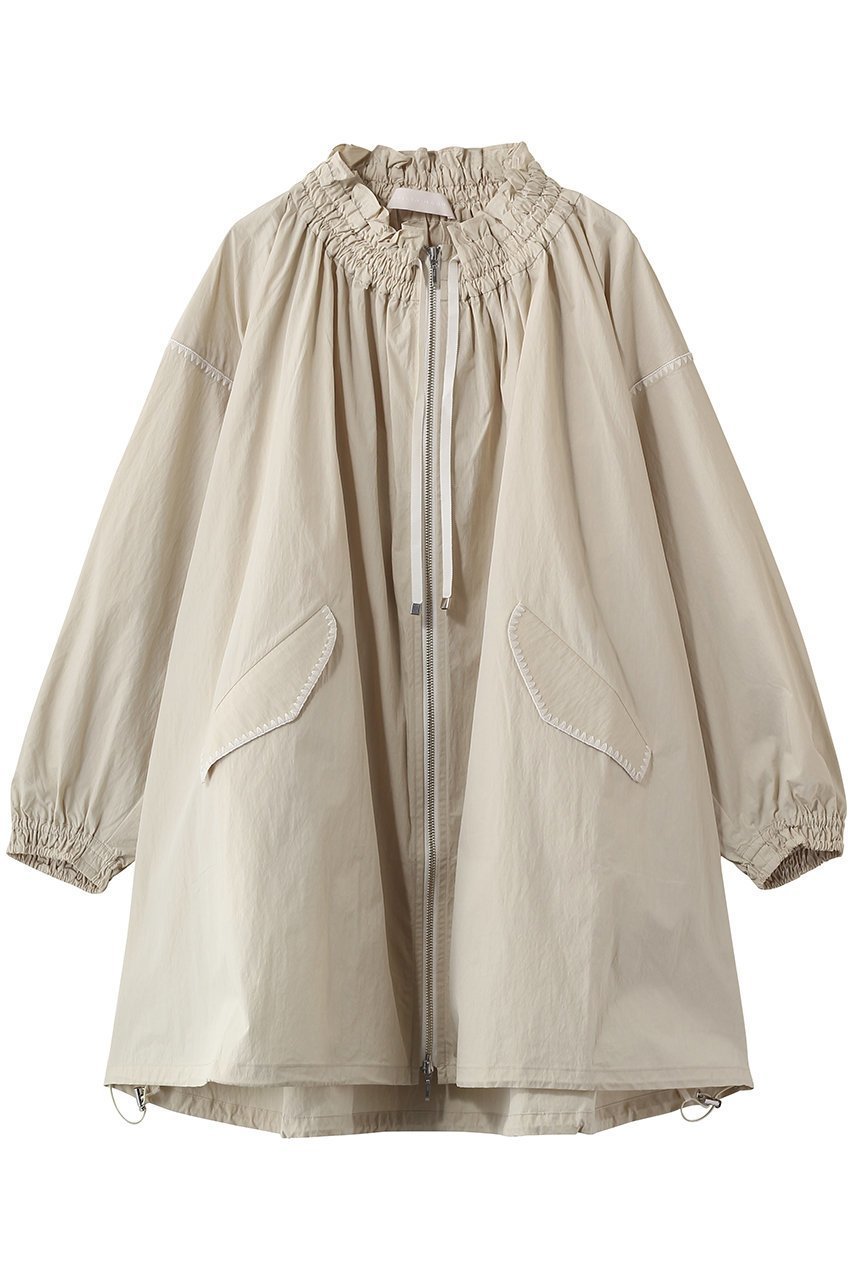 【マリリンムーン/MARILYN MOON】のシャーリングギャザーエンブロイダリーミディブルゾン インテリア・キッズ・メンズ・レディースファッション・服の通販 founy(ファニー) 　ファッション　Fashion　レディースファッション　Fashion for Women　アウター　Coat / Outerwear Collection　レディースジャケット・軽アウター　Jackets　ブルゾンジャケット・スポーティアウター　Blouson Jackets　2026年　2026　エレガント 上品　Elegant　ギャザー　Gathered, Ruffled　シャーリング　Shirring, Ruched　ジャケット　Jacket, Outerwear　バランス　Balance, Style Balance　フラップ　Flap, Flap Pocket　ブルゾン　Blouson, Bomber Jacket　ポケット　Pocket, Pocket Detail　ミドル　Middle Length, Mid Height　夏　Summer　春　Spring　S/S・春夏　SS, Spring/Summer, Warm Season　エクリュ|ID: prp329100004851936 ipo3291000000035610349