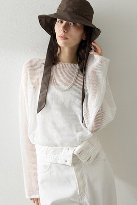 【ウィムガゼット/Whim Gazette】のボートメッシュニットプルオーバー 人気、トレンドファッション・服の通販 founy(ファニー) ファッション Fashion レディースファッション Fashion for Women トップス・カットソー Cut & Sew Tops ニット Knit Tops & Sweaters カジュアルプルオーバー・ニットトップス Pullovers & Knit Tops / Casual Pullovers 2026年 2026 シンプル Simple, Minimal フェミニン Feminine, Girly メッシュ Mesh, Net Fabric リラックス Relax, Relaxed Fit 夏 Summer 春 Spring S/S・春夏 SS, Spring/Summer, Warm Season |ID:prp329100004851938