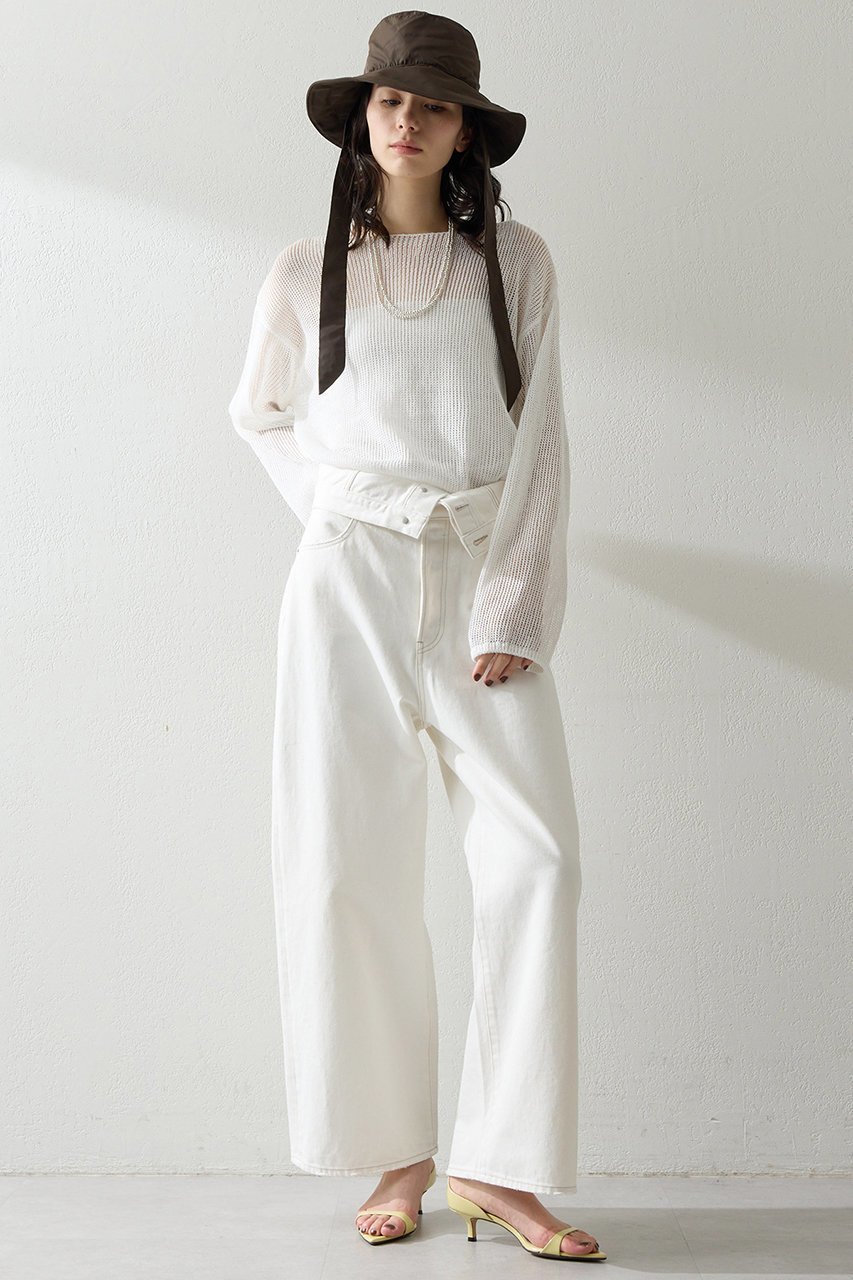 【ウィムガゼット/Whim Gazette】のボートメッシュニットプルオーバー 人気、トレンドファッション・服の通販 founy(ファニー) 　ファッション　Fashion　レディースファッション　Fashion for Women　トップス・カットソー　Cut & Sew Tops　ニット　Knit Tops & Sweaters　カジュアルプルオーバー・ニットトップス　Pullovers & Knit Tops / Casual Pullovers　2026年　2026　シンプル　Simple, Minimal　フェミニン　Feminine, Girly　メッシュ　Mesh, Net Fabric　リラックス　Relax, Relaxed Fit　夏　Summer　春　Spring　S/S・春夏　SS, Spring/Summer, Warm Season　other-2|ID: prp329100004851938 ipo3291000000035610377