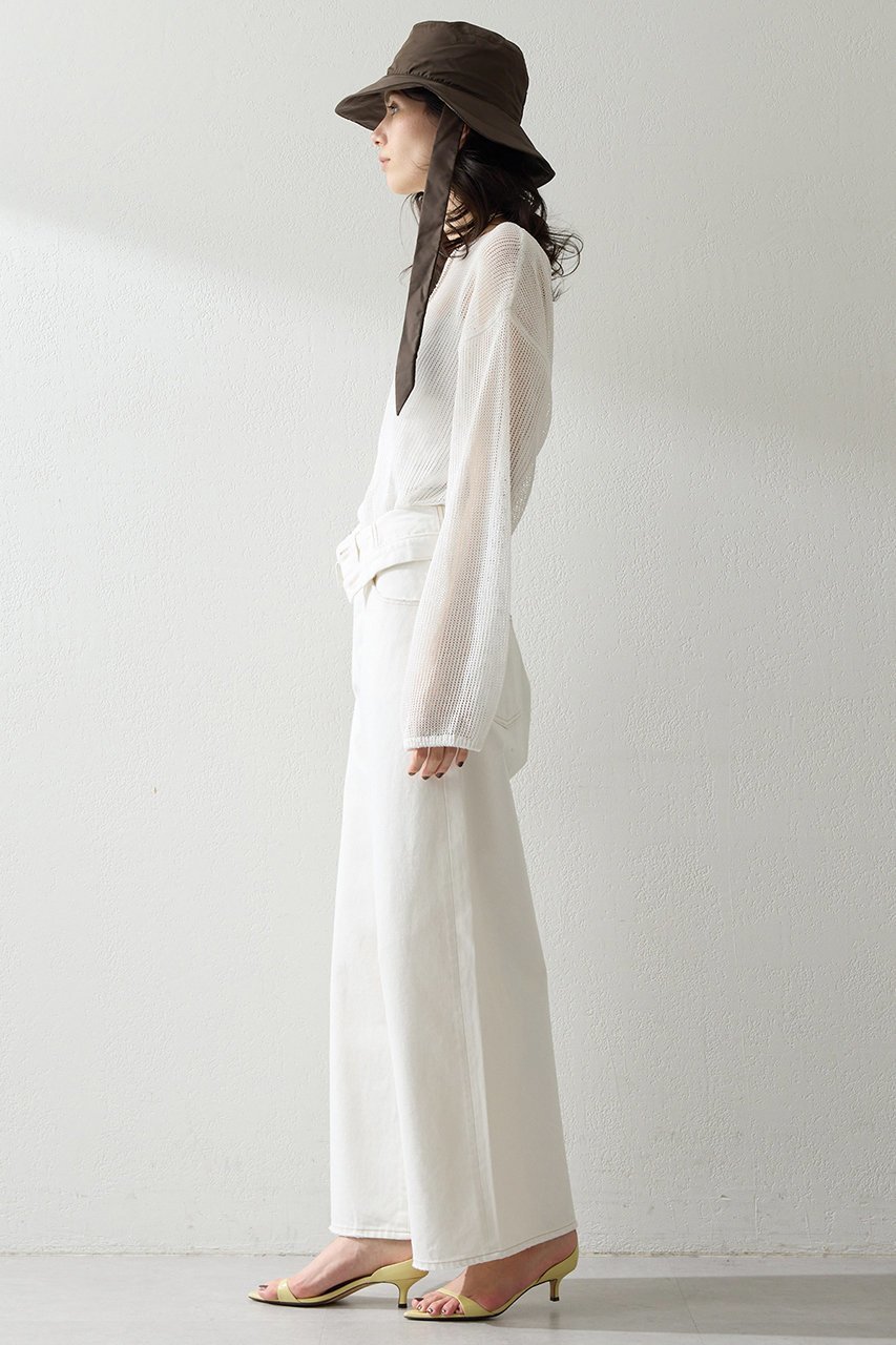 【ウィムガゼット/Whim Gazette】のボートメッシュニットプルオーバー 人気、トレンドファッション・服の通販 founy(ファニー) 　ファッション　Fashion　レディースファッション　Fashion for Women　トップス・カットソー　Cut & Sew Tops　ニット　Knit Tops & Sweaters　カジュアルプルオーバー・ニットトップス　Pullovers & Knit Tops / Casual Pullovers　2026年　2026　シンプル　Simple, Minimal　フェミニン　Feminine, Girly　メッシュ　Mesh, Net Fabric　リラックス　Relax, Relaxed Fit　夏　Summer　春　Spring　S/S・春夏　SS, Spring/Summer, Warm Season　other-3|ID: prp329100004851938 ipo3291000000035610378