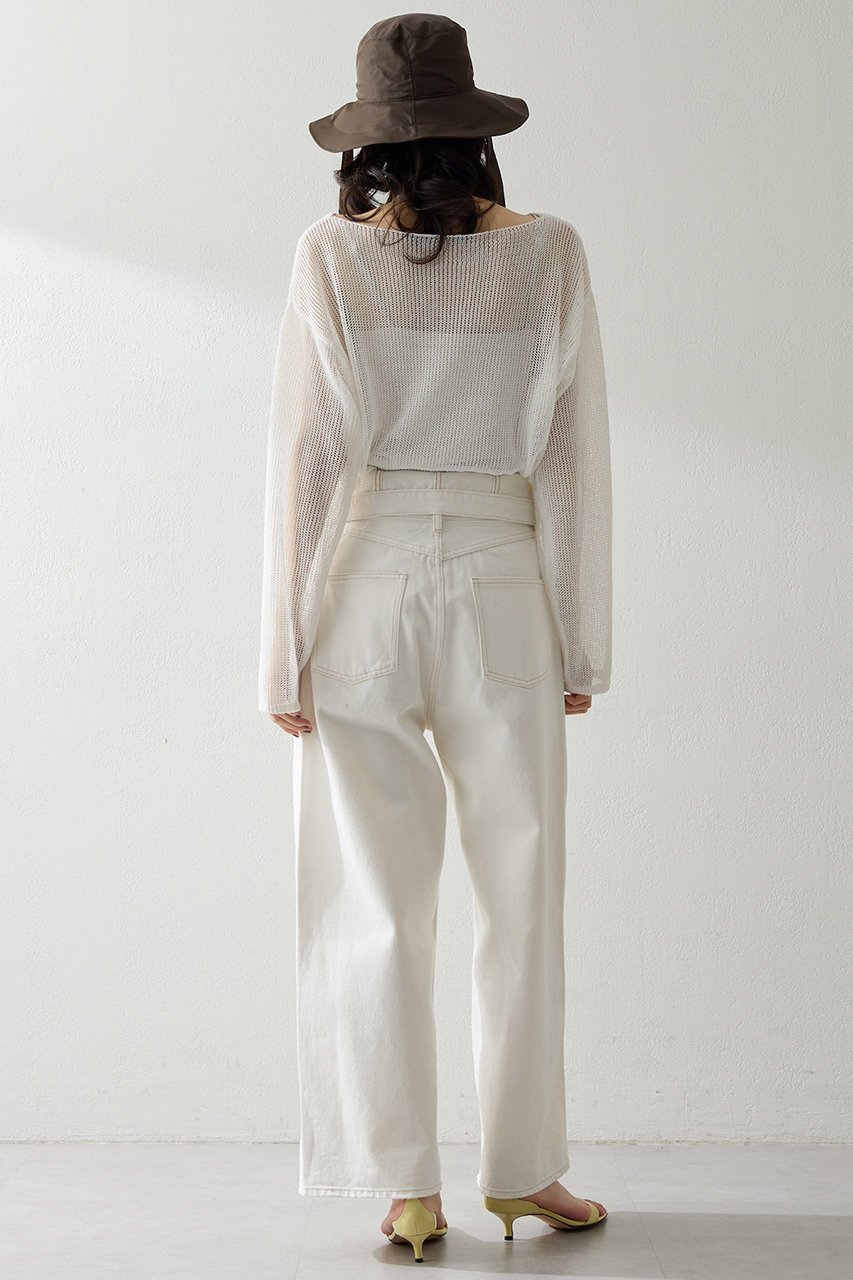 【ウィムガゼット/Whim Gazette】のボートメッシュニットプルオーバー 人気、トレンドファッション・服の通販 founy(ファニー) 　ファッション　Fashion　レディースファッション　Fashion for Women　トップス・カットソー　Cut & Sew Tops　ニット　Knit Tops & Sweaters　カジュアルプルオーバー・ニットトップス　Pullovers & Knit Tops / Casual Pullovers　2026年　2026　シンプル　Simple, Minimal　フェミニン　Feminine, Girly　メッシュ　Mesh, Net Fabric　リラックス　Relax, Relaxed Fit　夏　Summer　春　Spring　S/S・春夏　SS, Spring/Summer, Warm Season　other-4|ID: prp329100004851938 ipo3291000000035610379