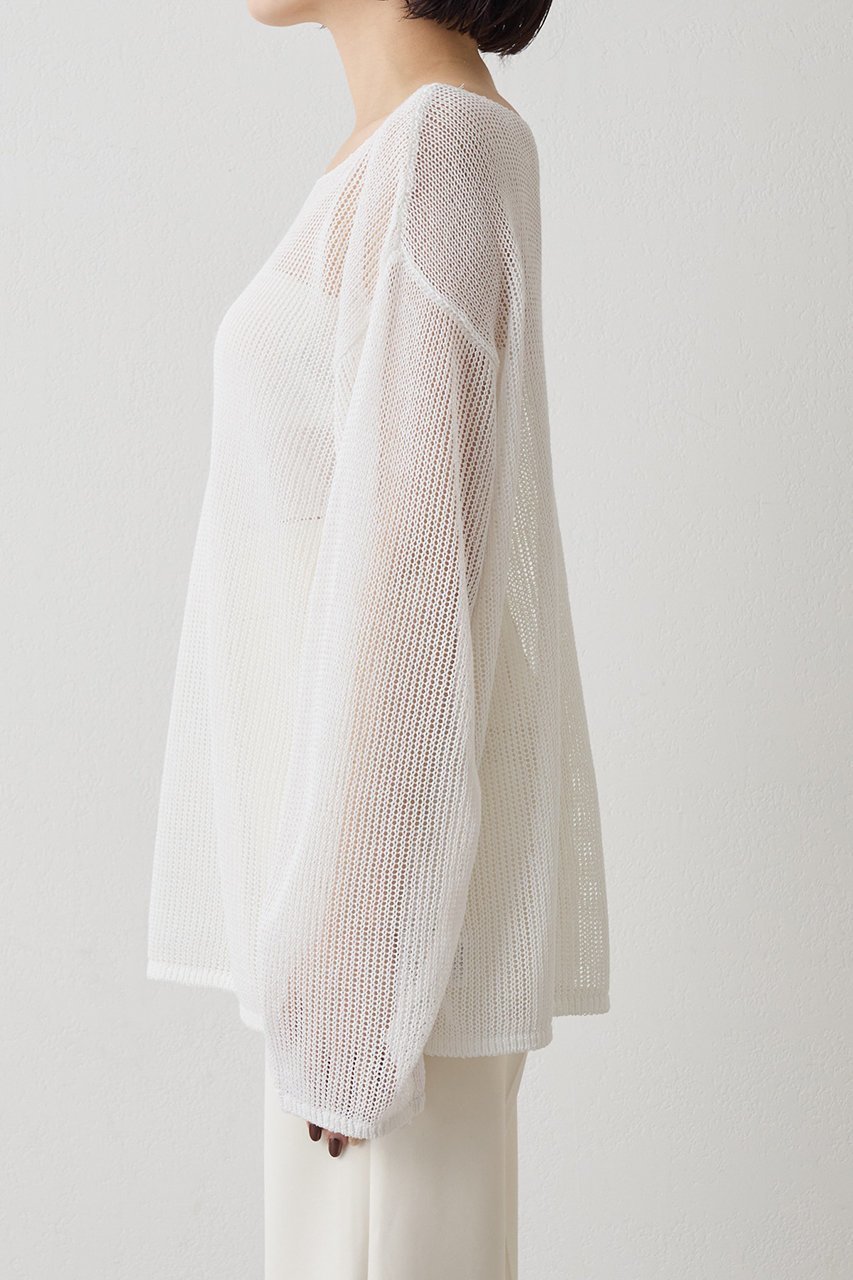 【ウィムガゼット/Whim Gazette】のボートメッシュニットプルオーバー 人気、トレンドファッション・服の通販 founy(ファニー) 　ファッション　Fashion　レディースファッション　Fashion for Women　トップス・カットソー　Cut & Sew Tops　ニット　Knit Tops & Sweaters　カジュアルプルオーバー・ニットトップス　Pullovers & Knit Tops / Casual Pullovers　2026年　2026　シンプル　Simple, Minimal　フェミニン　Feminine, Girly　メッシュ　Mesh, Net Fabric　リラックス　Relax, Relaxed Fit　夏　Summer　春　Spring　S/S・春夏　SS, Spring/Summer, Warm Season　other-8|ID: prp329100004851938 ipo3291000000035610383