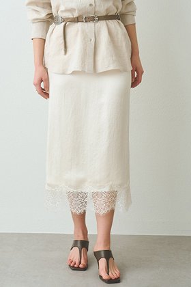 【ウィムガゼット/Whim Gazette】のサテンレーススカート 人気、トレンドファッション・服の通販 founy(ファニー) ファッション Fashion レディースファッション Fashion for Women スカート Skirts ロングスカート Long Skirts / Maxi & Midi Skirts 2026年 2026 おすすめ Recommended / Our Picks エレガント 上品 Elegant カットソー Cut and Sewn Top サテン Satin, Glossy Fabric スリット Slit, Slit Detail デニム Denim, Jeans Material レース Lace, Lace Fabric ロング Long, Long-Length 夏 Summer 春 Spring S/S・春夏 SS, Spring/Summer, Warm Season |ID:prp329100004851940