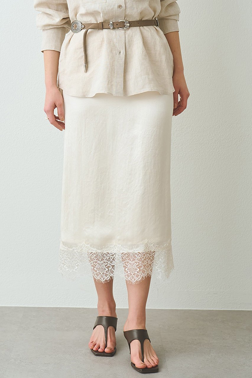 【ウィムガゼット/Whim Gazette】のサテンレーススカート 人気、トレンドファッション・服の通販 founy(ファニー) 　ファッション　Fashion　レディースファッション　Fashion for Women　スカート　Skirts　ロングスカート　Long Skirts / Maxi & Midi Skirts　2026年　2026　おすすめ　Recommended / Our Picks　エレガント 上品　Elegant　カットソー　Cut and Sewn Top　サテン　Satin, Glossy Fabric　スリット　Slit, Slit Detail　デニム　Denim, Jeans Material　レース　Lace, Lace Fabric　ロング　Long, Long-Length　夏　Summer　春　Spring　S/S・春夏　SS, Spring/Summer, Warm Season　 other-1|ID: prp329100004851940 ipo3291000000035610394